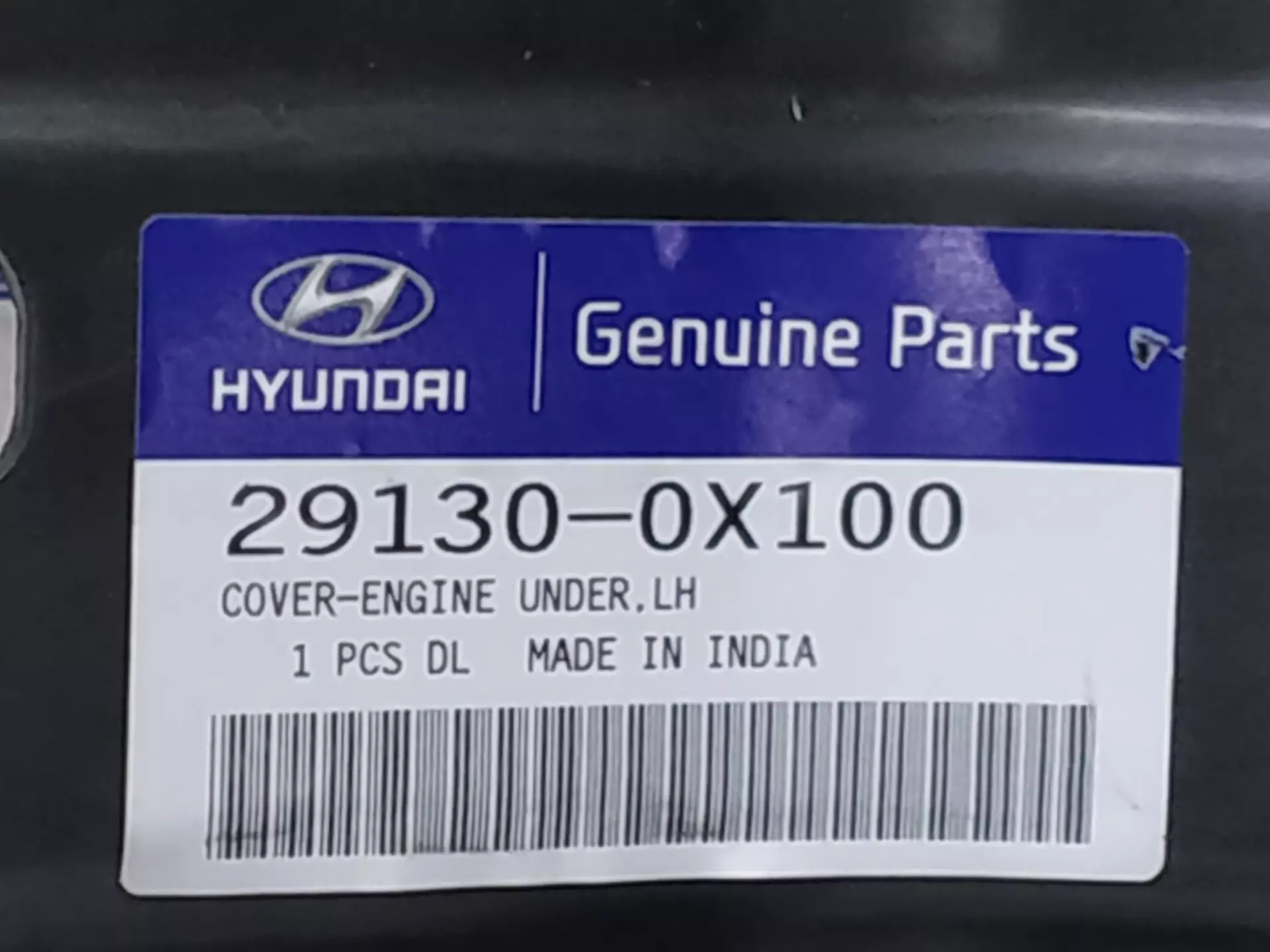 Hyundai, Kia Engine Under Cover, COVER-ENGINE UNDER,LH 291300X100